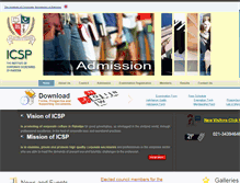 Tablet Screenshot of icsp.org.pk
